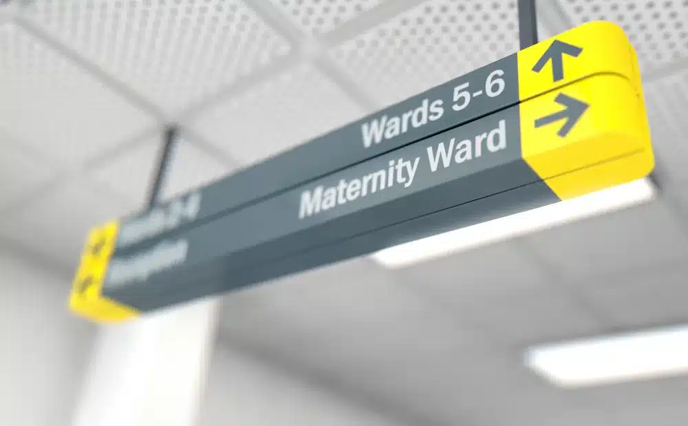 Hospital directional sign